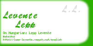 levente lepp business card